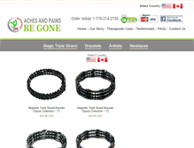 Tablet Screenshot of achesandpainsbegone.com